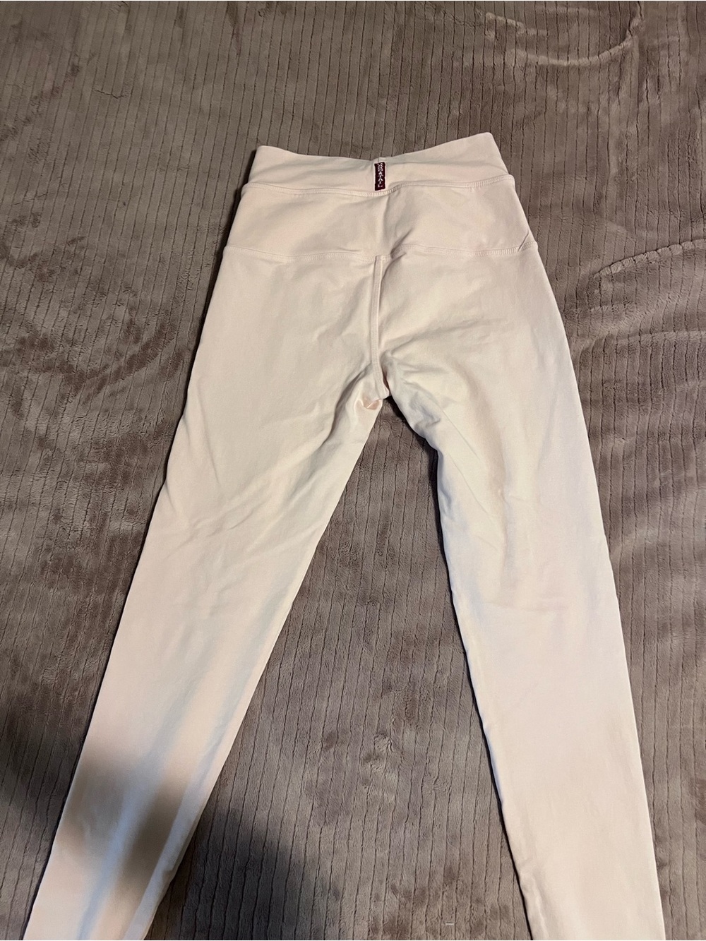 Hard Tail Forever White High Rise Ankle Leggings Yoga Pants light pink worn once